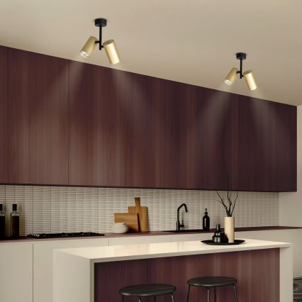 Brilagi - Strahler SELE VERTICAL 2xGU10/30W/230V schwarz/golden