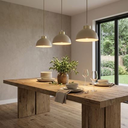Brilagi - Suspension à câble MOON 1xE27/60W/230V Ø 18 cm beige/doré