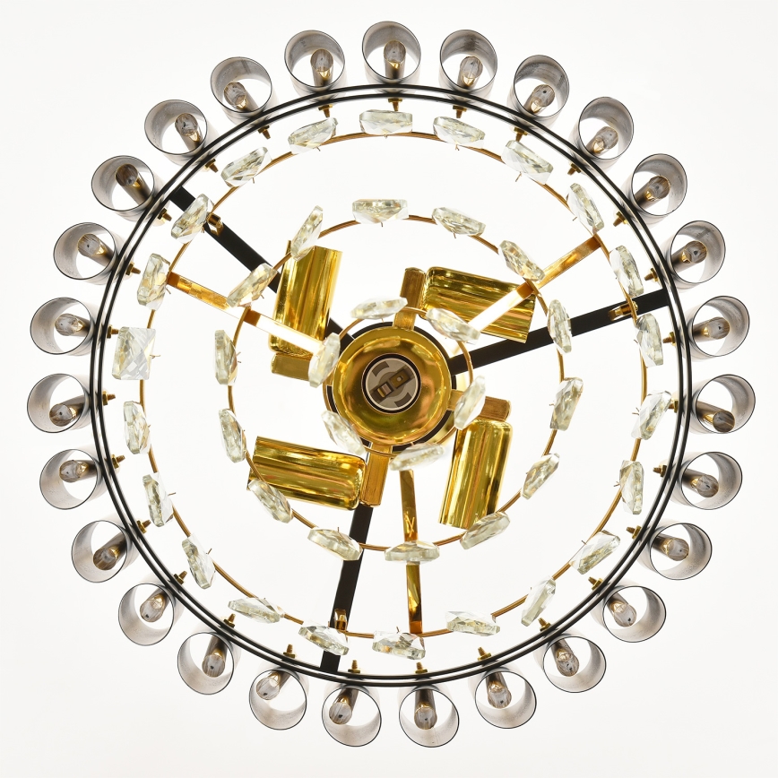 Brilagi - Suspension à chaîne ECLIPSE 5xE14/10W/230V Ø 38 cm noir/doré