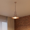 Brilagi - Suspension à chaîne PYRONIC 1xE27/40W/230V Ø 32 cm crème/patine