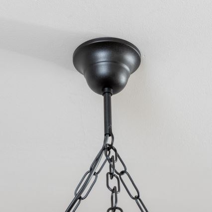 Brilagi - Suspension à chaîne ROATA 5xE14/40W/230V Ø 70 cm hêtre