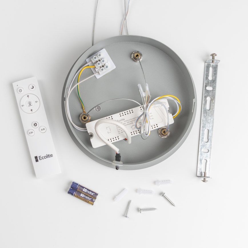 Brilagi - Suspension à intensité variable FALCON LED/80W/230V 3000-6500K d. 60 cm grise + Télécommande