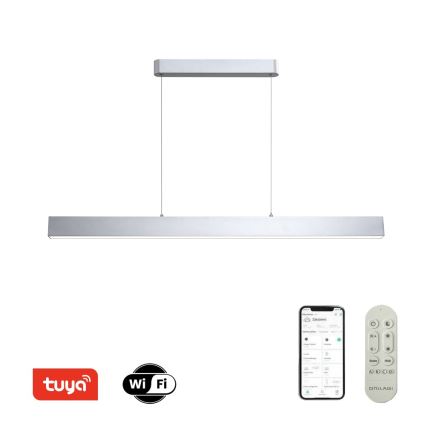 Brilagi - Suspension filaire à intensité variable SLEEKLINE SMART LED/40W/230V 3000-6000K Wi-Fi Tuya argent + télécommande