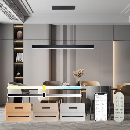 Brilagi - Suspension filaire à intensité variable SLEEKLINE SMART LED/40W/230V 3000-6000K Wi-Fi Tuya noir + télécommande