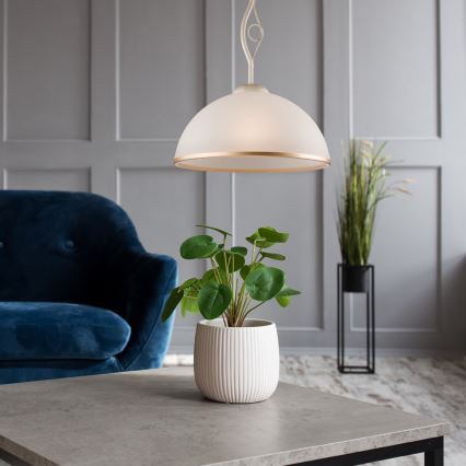 Brilagi - Suspension-barre LED ANTICO 1xE27/60W/230V blanc patiné