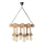 Brilagi - Suspension chaîne KOS 6xE27/60W/230V hêtre
