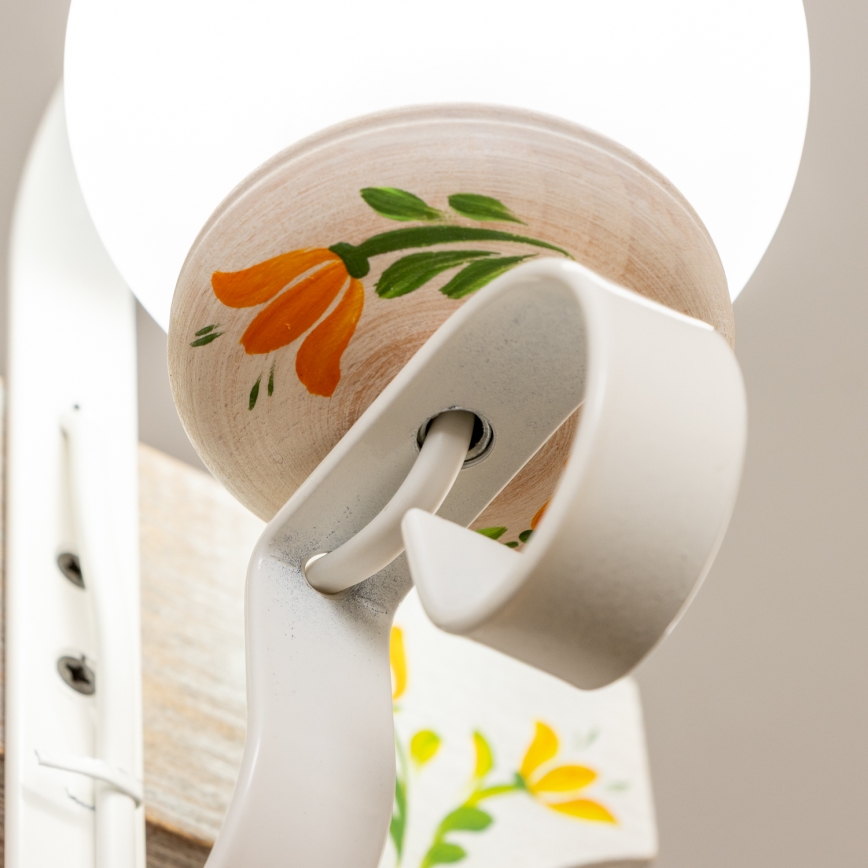 Brilagi - Suspension chaîne QUEEN 2xE14/40W/230V hêtre/crème