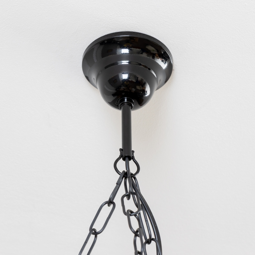 Brilagi - Suspension chaîne QUEEN 3xE14/40W/230V hêtre/noyer