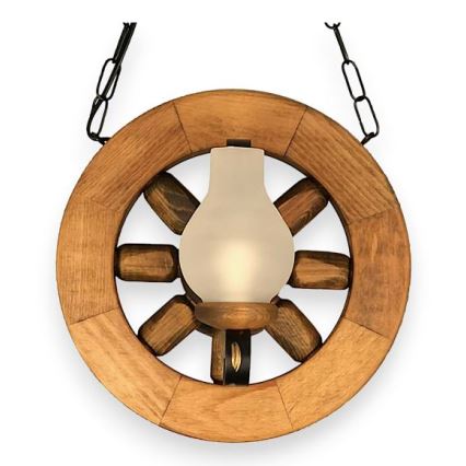 Brilagi - Suspension chaîne ROATA 2xE14/40W/230V hêtre