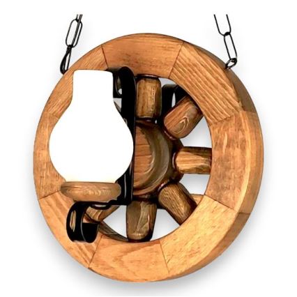 Brilagi - Suspension chaîne ROATA 2xE14/40W/230V hêtre