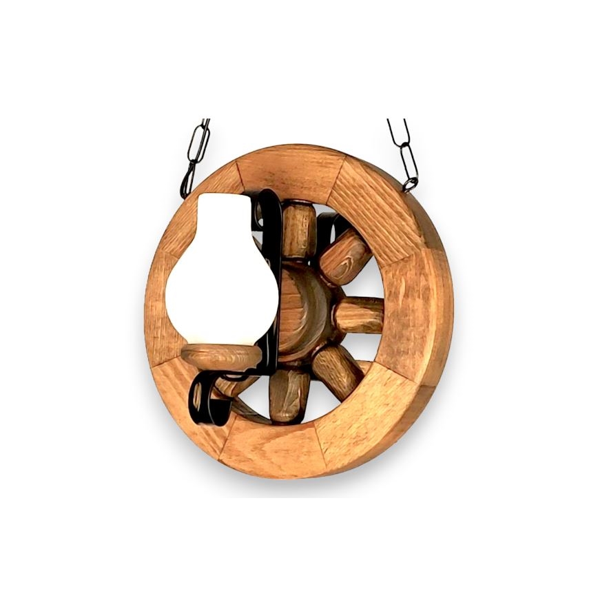 Brilagi - Suspension chaîne ROATA 2xE14/40W/230V hêtre