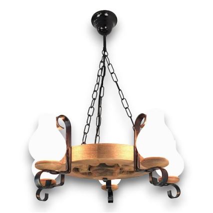 Brilagi - Suspension chaîne ROATA 5xE14/40W/230V hêtre