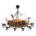 Brilagi - Suspension chaîne ROATA 8xE14/40W/230V hêtre