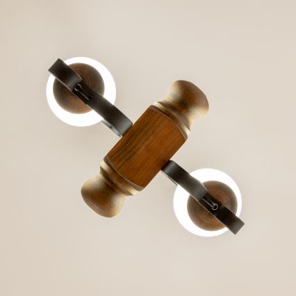 Brilagi - Suspension chaîne RUSTIC 2xE14/40W/230V hêtre