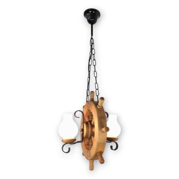 Brilagi - Suspension chaîne TIMONA 2xE14/40W/230V hêtre