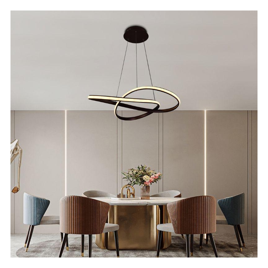 Brilagi - Suspension filaire à intensité variable COSMOWAVE LED/70W/230V 3000-6500K marron + télécommande