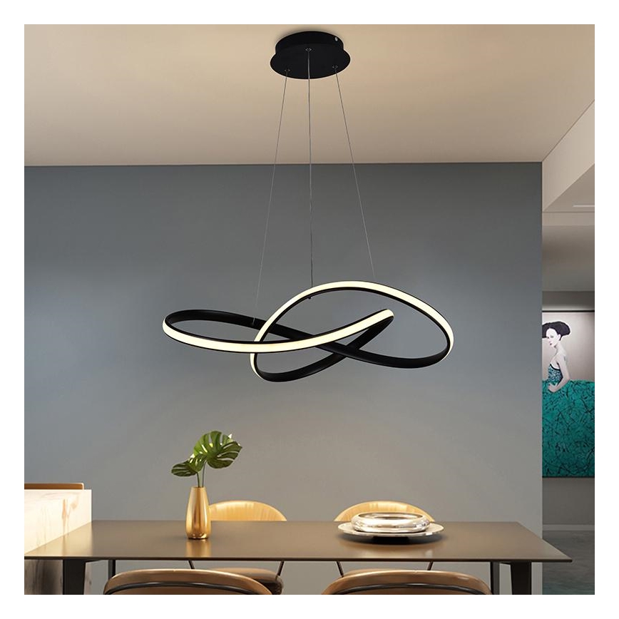 Brilagi - Suspension filaire à intensité variable COSMOWAVE LED/70W/230V noir + Télécommande