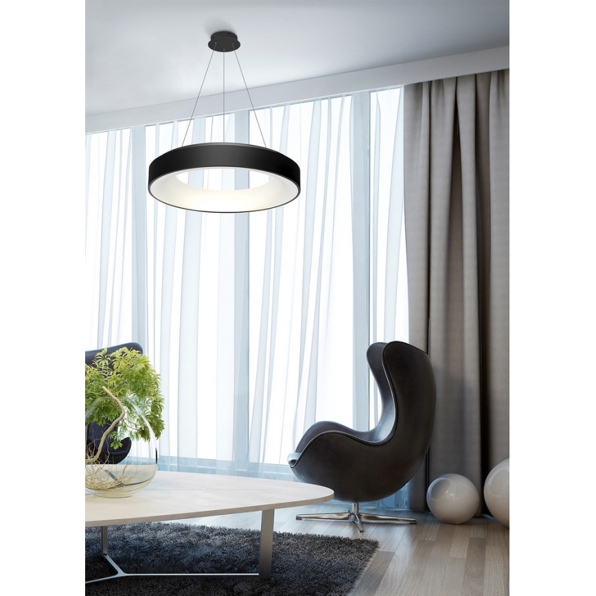 Brilagi - Suspension filaire à intensité variable FALCON LED/80W/230V 3000-6500K d. 60 cm noir + Télécommande