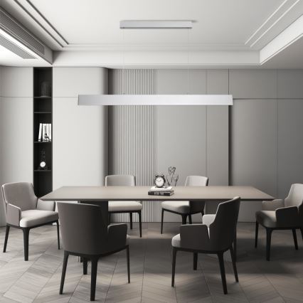 Brilagi - Suspension filaire à intensité variable SLIMLINE LED/40W/230V 3000-6000K argent + télécommande