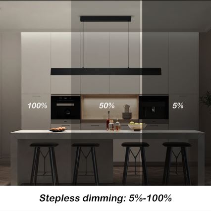Brilagi - Suspension filaire à intensité variable SLIMLINE LED/40W/230V 3000-6000K noir + Télécommande