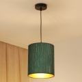 Brilagi - Suspension filaire BOSTON ROLLER 1xE27/15W/230V d. 21 cm paille vert/doré