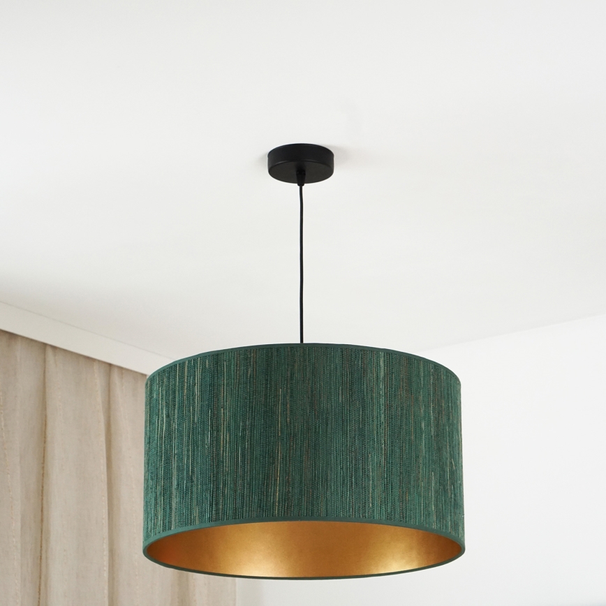 Brilagi - Suspension filaire BOSTON ROLLER 1xE27/15W/230V d. 45 cm paille vert/doré