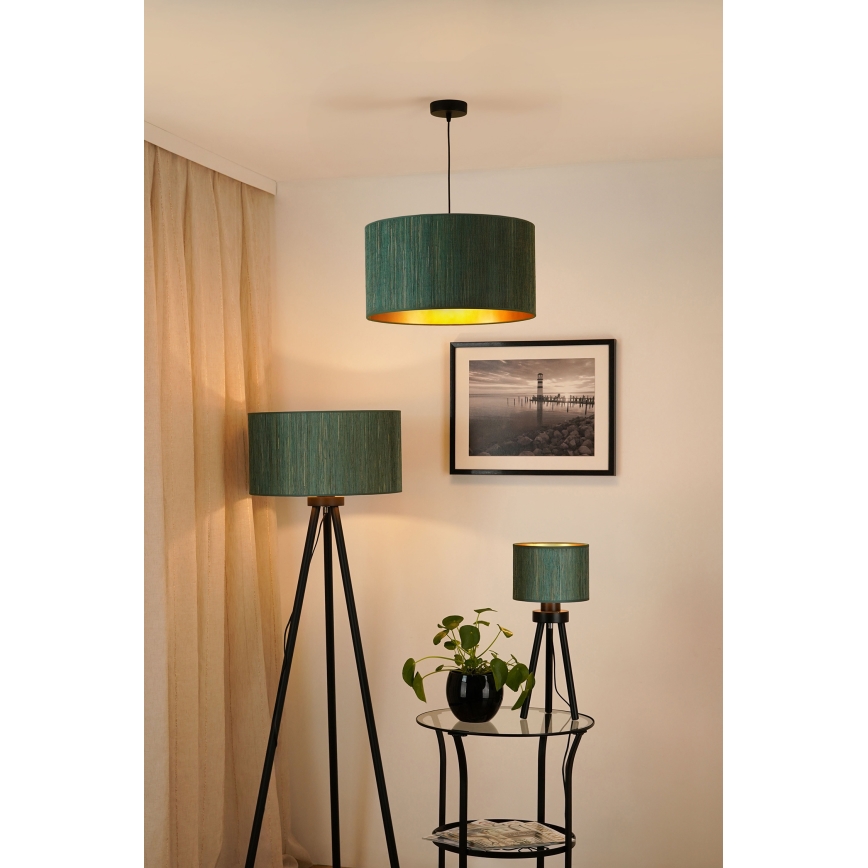 Brilagi - Suspension filaire BOSTON ROLLER 1xE27/15W/230V d. 45 cm paille vert/doré