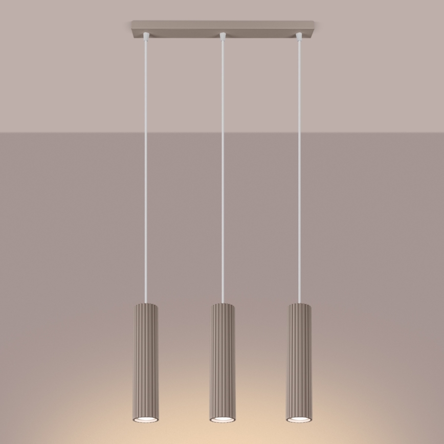 Brilagi - Suspension filaire CRESTO 3xGU10/10W/230V taupe