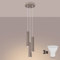 Brilagi - Suspension filaire CRESTO 3xGU10/10W/230V taupe