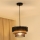 Brilagi - Suspension filaire DAKOTA LUNETA 1xE27/15W/230V d. 25 cm noir/rotin