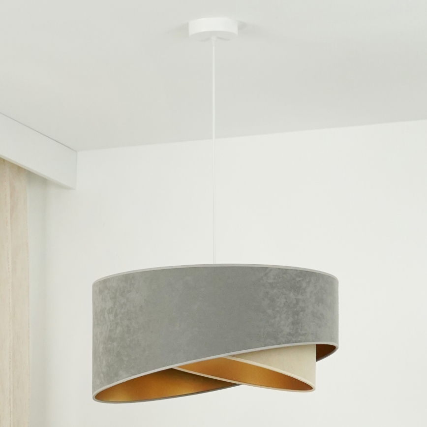 Brilagi - Suspension filaire LED LYRA 1xE27/15W/230V gris/beige/doré