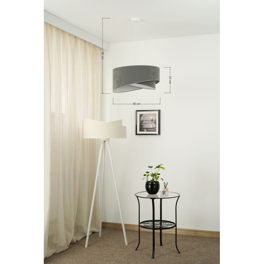 Brilagi - Suspension filaire LED LYRA 1xE27/15W/230V gris/blanc