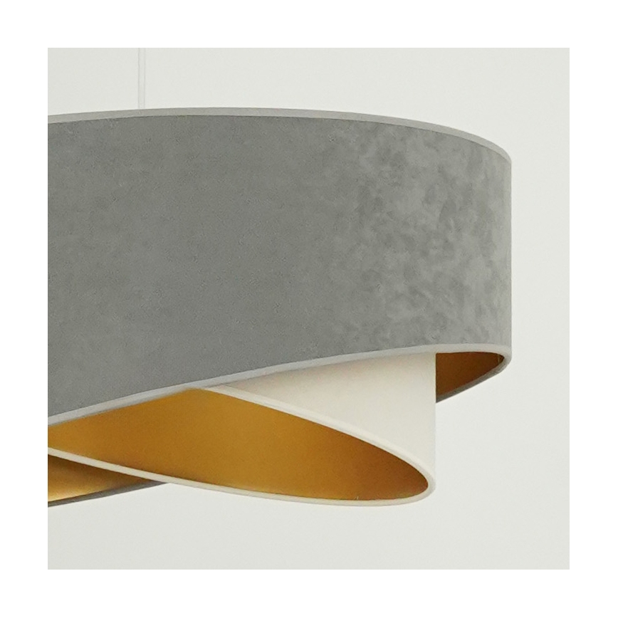 Brilagi - Suspension filaire LED LYRA 1xE27/15W/230V gris/crème/doré