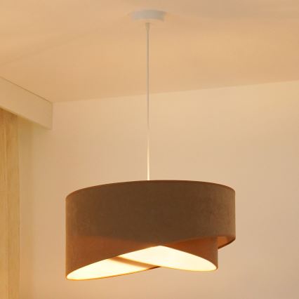 Brilagi - Suspension filaire LED LYRA 1xE27/15W/230V marron/blanc
