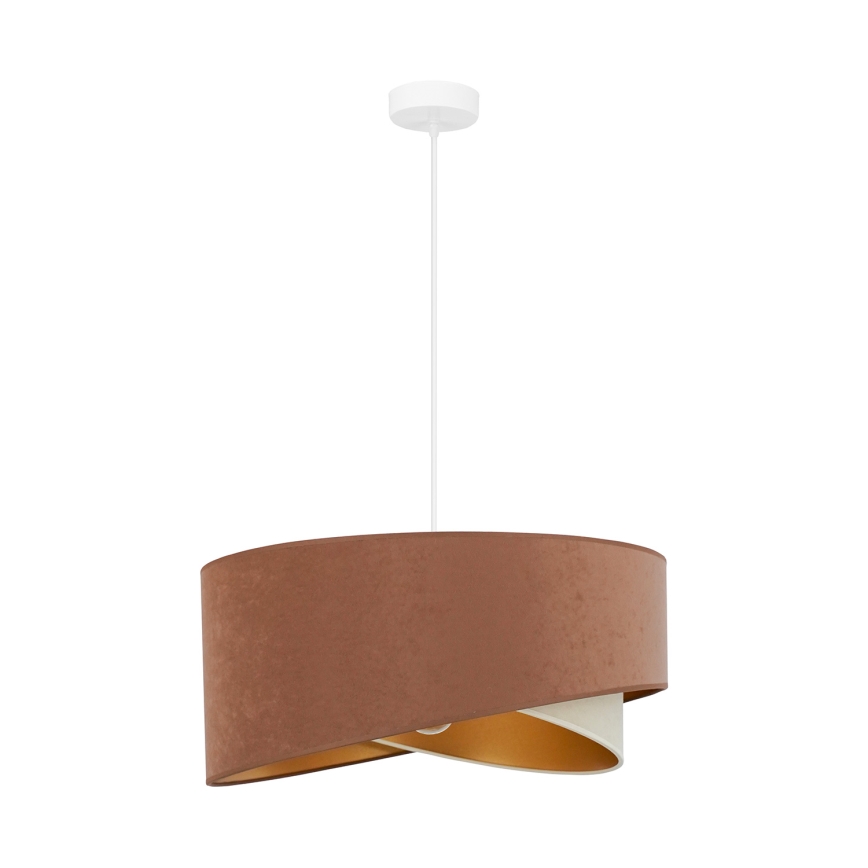 Brilagi - Suspension filaire LED LYRA 1xE27/15W/230V marron/crème/doré