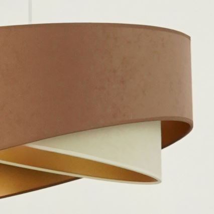 Brilagi - Suspension filaire LED LYRA 1xE27/15W/230V marron/crème/doré