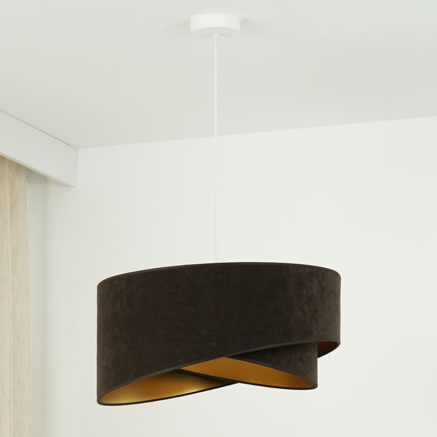 Brilagi - Suspension filaire LED LYRA 1xE27/15W/230V marron foncé/doré