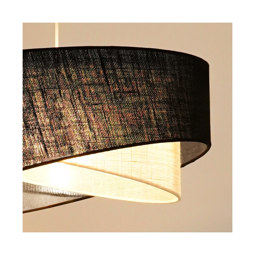 Brilagi - Suspension filaire LED LYRA 1xE27/15W/230V noir/crème
