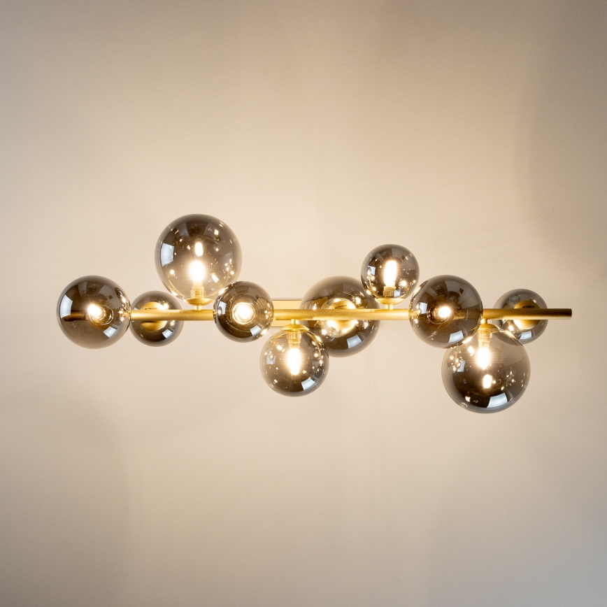 Brilagi - Suspension filaire LED MILLA 10xG9/3W/230V doré/fumé
