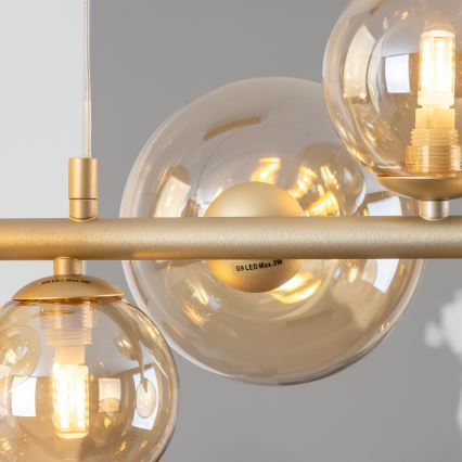 Brilagi - Suspension filaire LED MILLA 10xG9/3W/230V doré