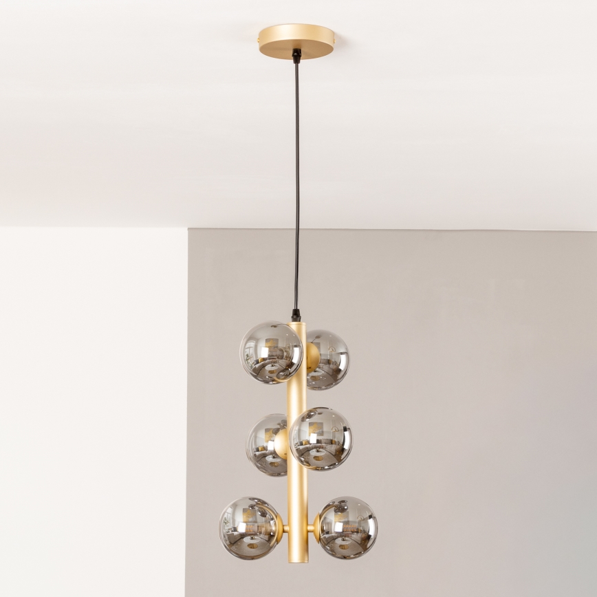 Brilagi - Suspension filaire LED MILLA 6xG9/3W/230V doré/fumé