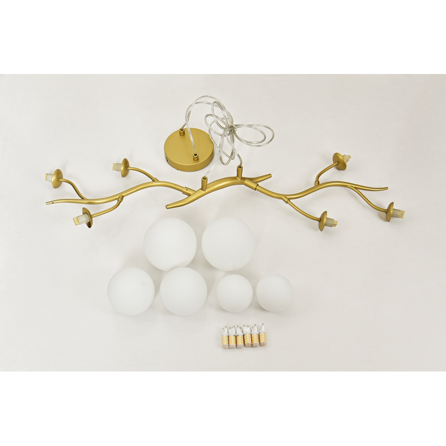 Brilagi - Suspension filaire LED MISTEL 6xG9/3W/230V doré/blanc