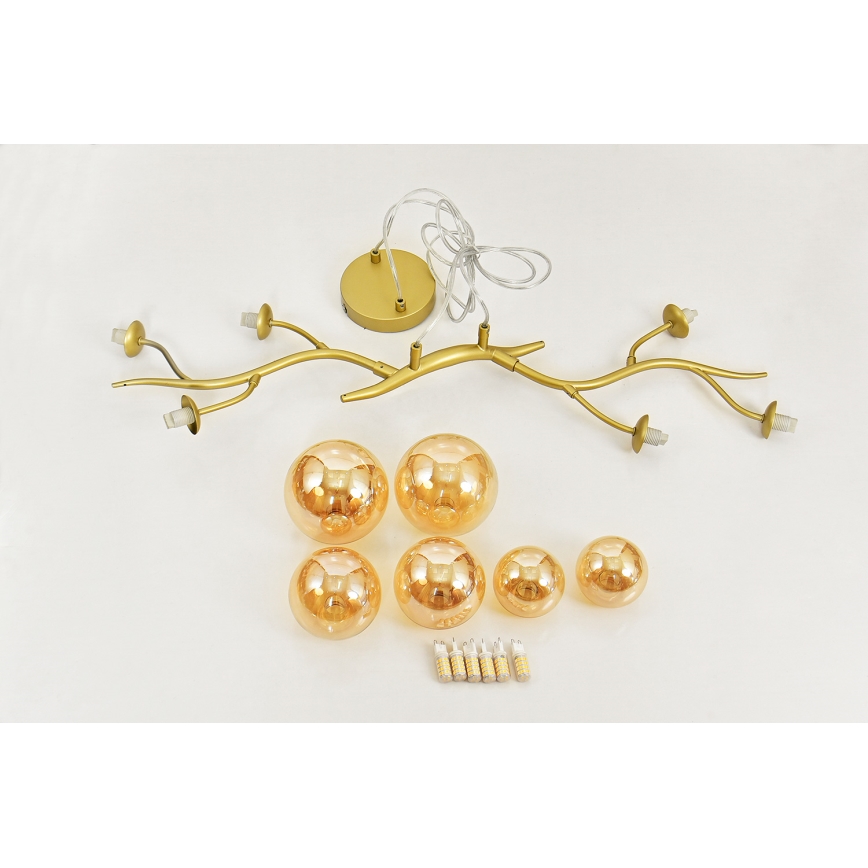Brilagi - Suspension filaire LED MISTEL 6xG9/3W/230V doré