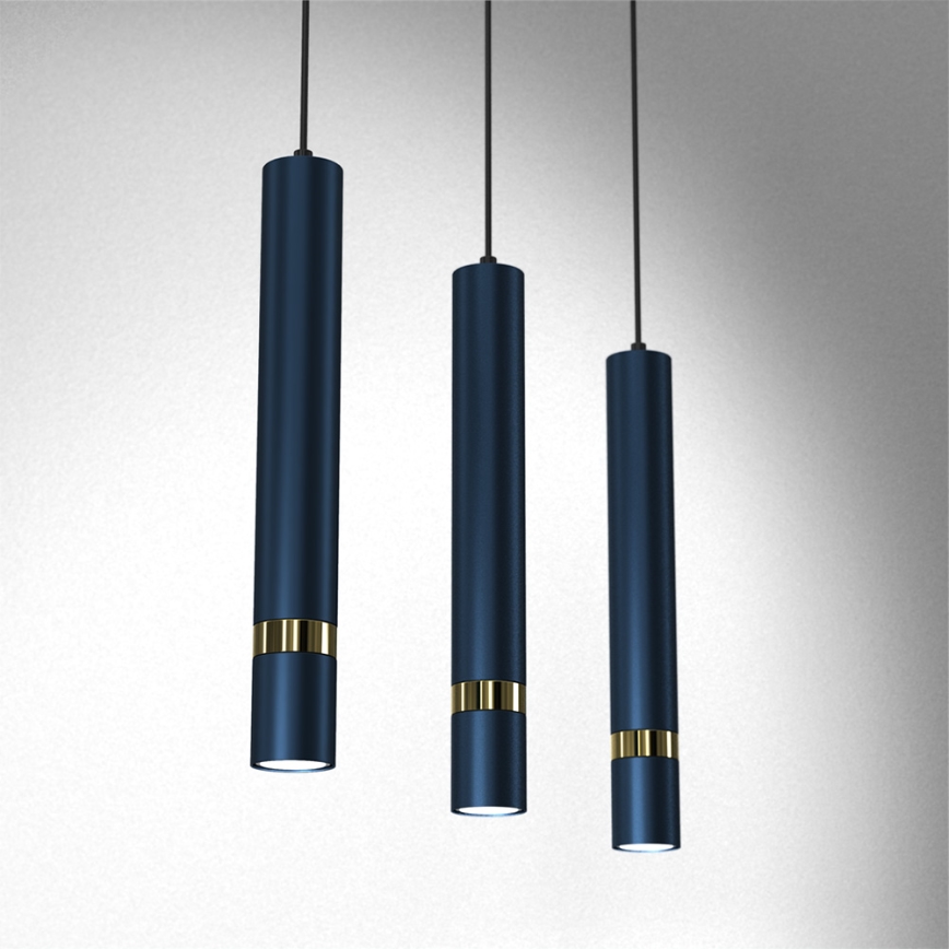 Brilagi - Suspension filaire POKER 3xGU10/25W/230V bleu/doré