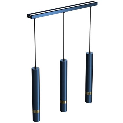 Brilagi - Suspension filaire POKER 3xGU10/25W/230V bleu/doré
