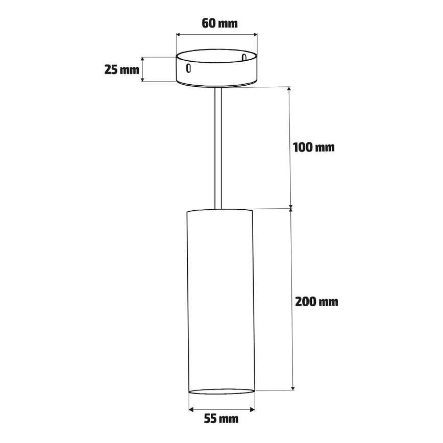 Brilagi - Suspension filaire SELE 1xGU10/30W/230V noir/doré
