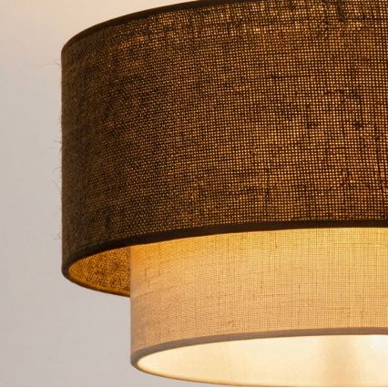 Brilagi - Suspension LED à câble BOHO ECO 1xE27/10W/230V Ø 40 cm brun/crème