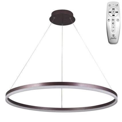 Brilagi - Suspension LED dimmable sur câble CIRCLE LED/55W/230V 3000-6500K Ø 80 cm marron + télécommande