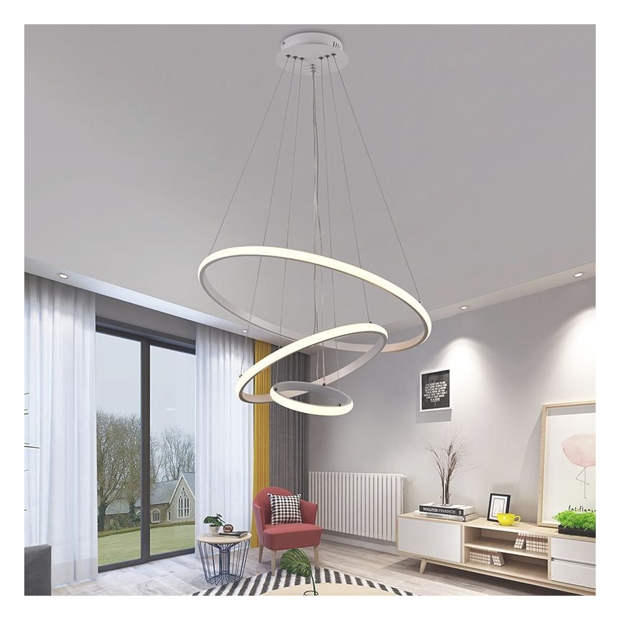 Brilagi - Suspension LED dimmable sur câble CIRCLE LED/90W/230V 3000-6500K Ø 60 cm + télécommande