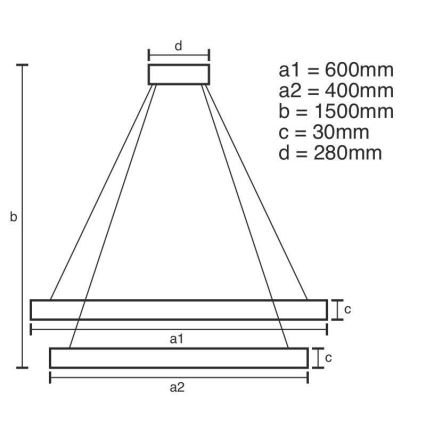 Brilagi - Lustre LED dimmable sur câble COSMOWAVE LED/115W/230V 3000-6500K + télécommande